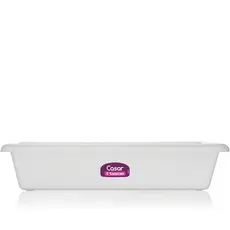 Travessa Retangular Plástica Grande Branca 19,83L Sanremo