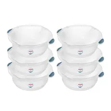 Kit Bacia Plástica Transparente 14L Sanremo 6 Unidades
