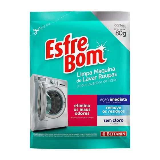 Limpa Máquina de Lavar Roupas 80g EsfreBom Bettanin