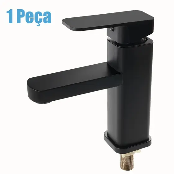 Inox Torneira banheiro cozinha Alavanca Moderna Abs Luxo 1/2 De Volta Cromo Premium Monocomando