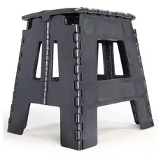 Banquinho Plastico Dobravel Multiuso Banqueta De Plastico Cor Preto