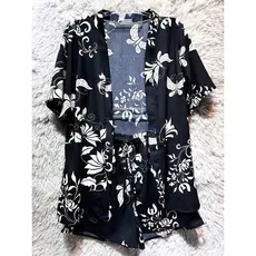 Conjunto Feminino Estampado Tropi c/ Chamise & Short J-1