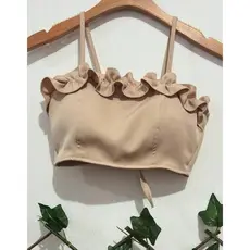 cropeed feminino com bojo alfaiataria -D-4