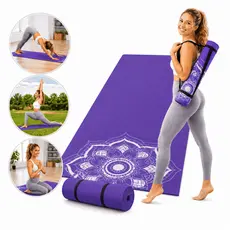Tapete Yoga Pilates 1m x 50cm x 5mm Colchonete Academia Antiderrapante Ginástica Exercícios Fitness