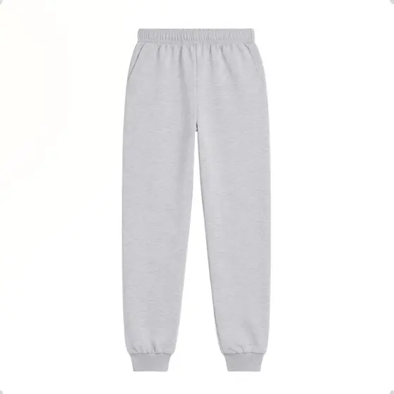 Calça Infantil Sem Pelúcia de Moletom Com Punho Unisex Dia a Dia