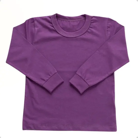Camiseta Manga Longa Meia Malha maciez e conforto meninos e meninas