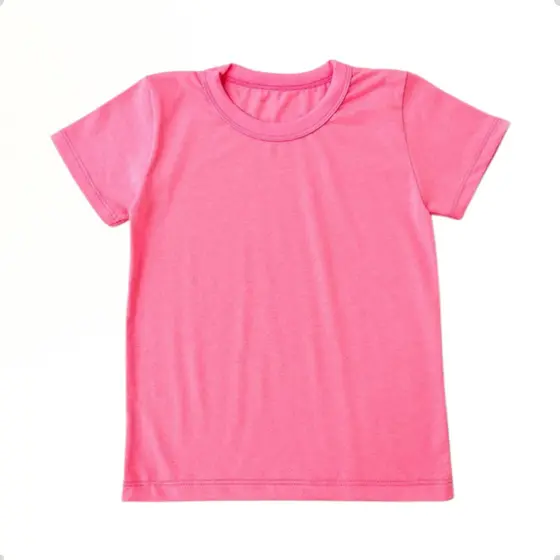 Camiseta Meia Malha Manga Curta Infantil Unissex Menino Menina Conforto e Estilo para o Dia a Dia 🌿