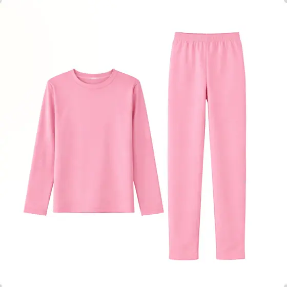 KIt Térmico Conjunto Blusa e Calça Peluciado Rosa Quente Inverno Segunda Pele