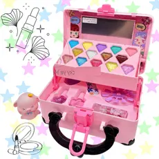Kit Conjunto Maleta De Maquiagem Infantil Lavável