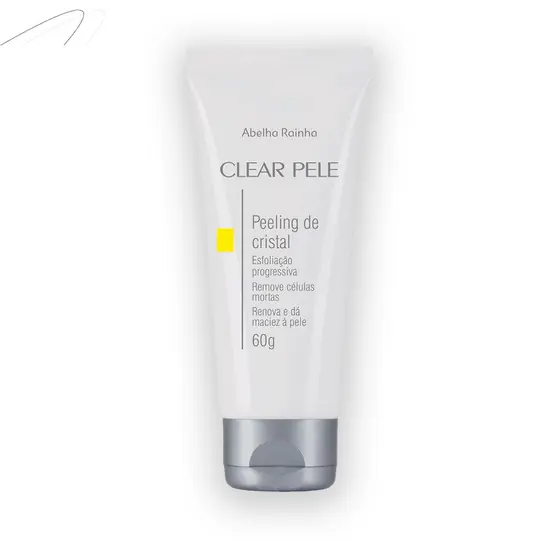 Esfoliante Facial Renovador Peeling de Cristal Clear Pele Abelha Rainha 60g Esfoliação Instantânea Remove Células Mortas