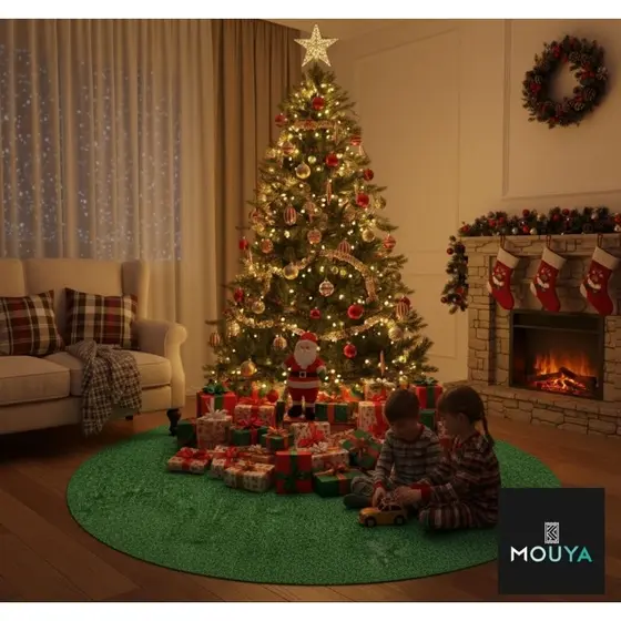 Tapete Grama Sintética Redondo Decorativo Pra Árvore De Natal Todos Os Tamanhos