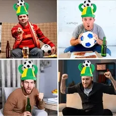 Chapéu Copa Do Mundo Futebol Brasil Fantasia Bone Viking Alta Qualidade