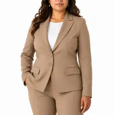 Blazer Plus Size Alfaiataria Feminino Elegante Casual Outono