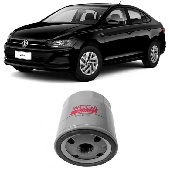 Filtro Óleo Volkswagen Virtus 1.6 2018 A 2019 Wega