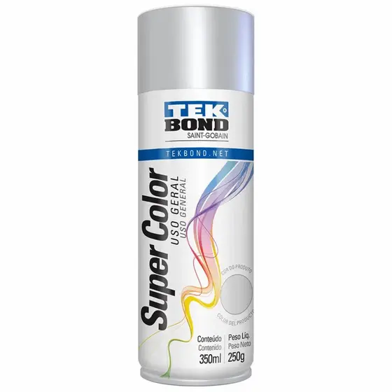 Tinta Spray Alumínio Uso Geral 350ml / 250g Tekbond TSU0948