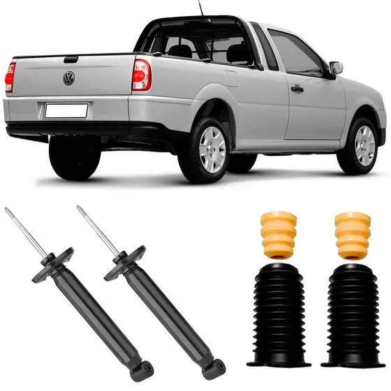 2 Amortecedor Saveiro 98 A 2008 Traseiro Nakata E Kit