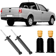 2 Amortecedor Saveiro 98 A 2008 Traseiro Nakata E Kit