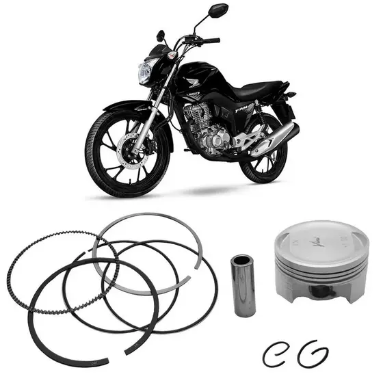 Kit Pistão Anel 1.00 CG 160 NXR 160 Bros Vini Controlflex