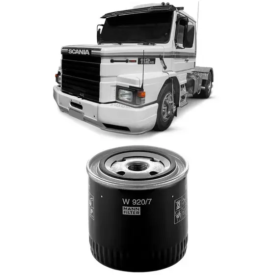 Filtro Óleo Scania T112 Dsc11 Ds11 Dsc14 87 A 89 Mann-filter