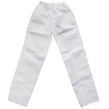 Calça Brim Branco Elástico Uniforme