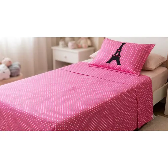 Cobre Leito Solteiro Estampado + Porta Travesseiro Kit 2 Peças Colcha para Cama Decoração Quarto