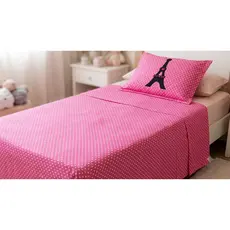 Colcha Solteiro Estampada + Porta Travesseiro Kit 2 Peças Lençol para Cama Decoração Quarto