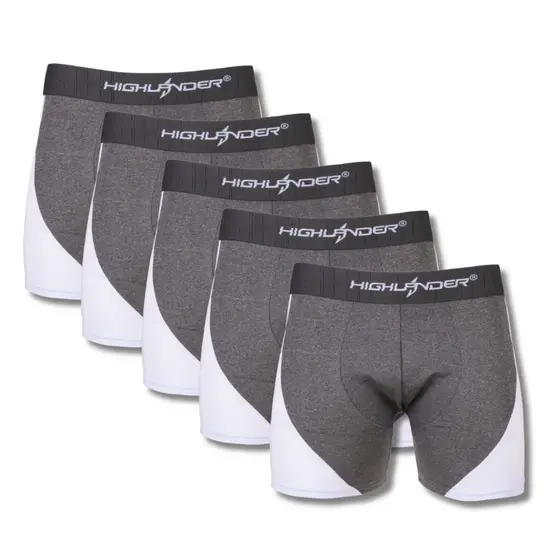 Cuecas Boxer Box Kit Com 5 Unidade Cor Branco Romantic - Moda Íntima Masculina