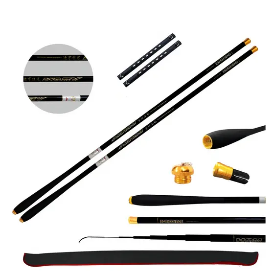 Kit 2 Vara De Pesca Telescópica 2,70M Mão 100% Fibra Carbono 6Lbs Leve