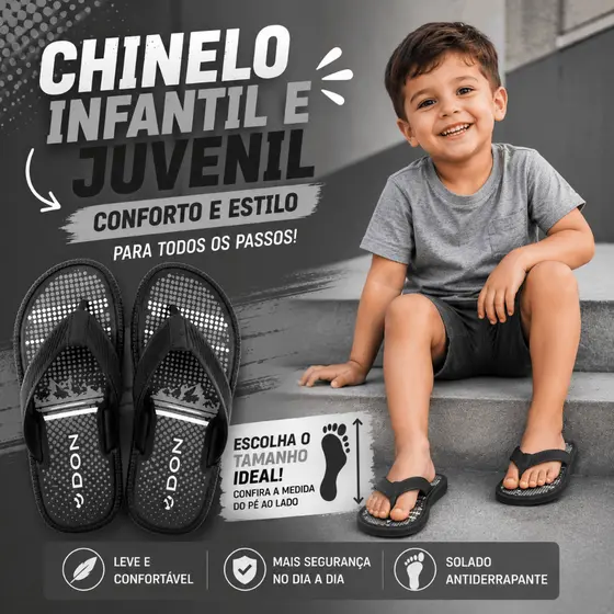 Chinelo de Dedo de Menino  Masculino Infantil e Juvenil Antiderrapante Macio Promoçao