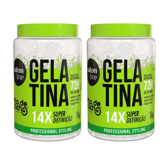 Kit 2 Gelatina To De Cacho Super Definição Salon Line 1kg