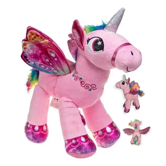 Unicórnio Em Pé De Pelúcia 30cm rosa