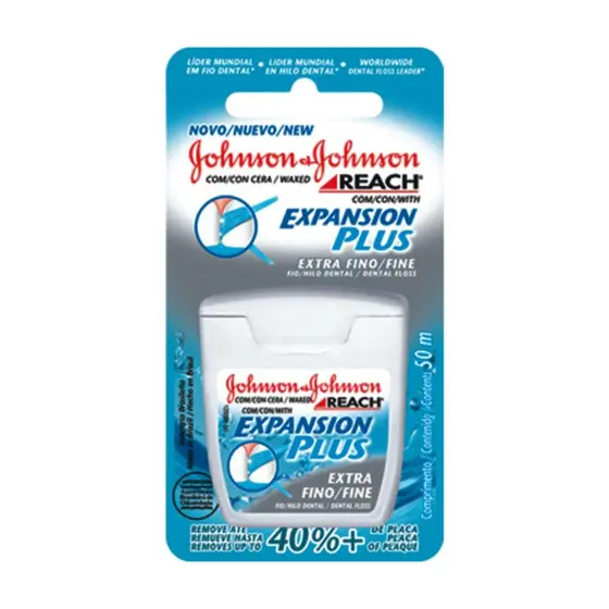 Fio Dental J&J Reach Expansion Plus Extra Fino 50m