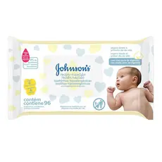 Lenços Umedecidos Johnson's Baby Recém-Nascido Sem Fragrância com 96 unidades