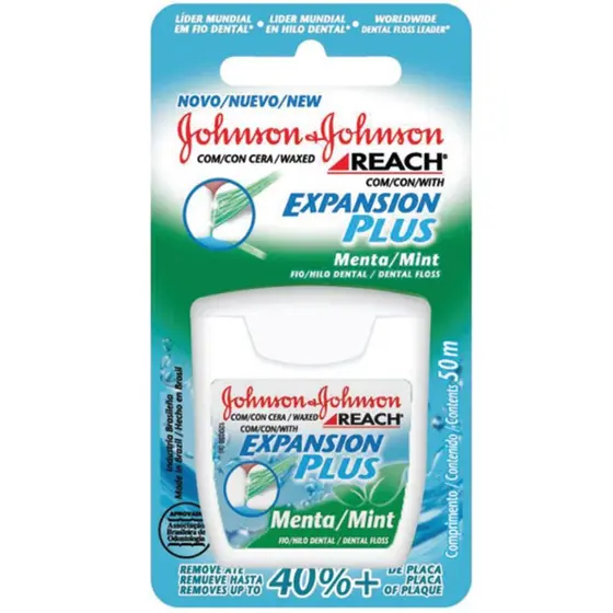 Fio Dental J&J Reach Expansion Plus Menta 50m
