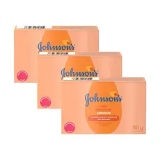 Kit com 3 Sabonetes Barra Johnson's Glicerinado 80g