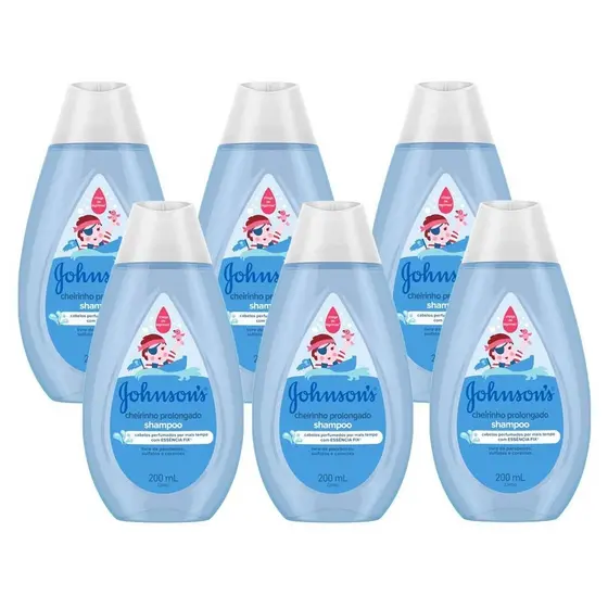 Kit 6 Shampoo Johnson's Baby Cheirinho Prolongado 200ml cada