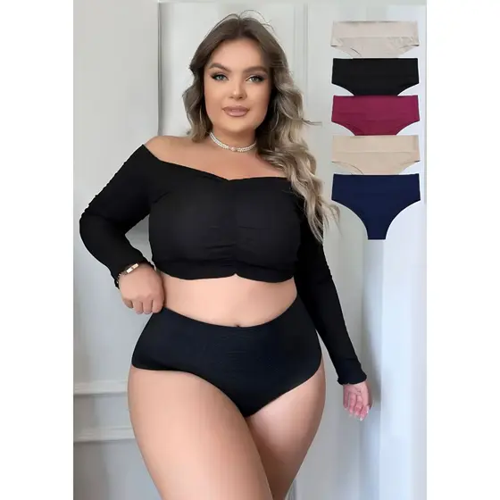 Calcinhas Cós Alto Lipo Modela E Define Cintura PLUS SIZE