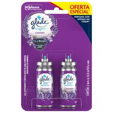 Odorizador de Ambiente Glade Toque de Frescor Lavanda 12ml c/ 2 Unidades - 50% de Desconto no Segundo Refil