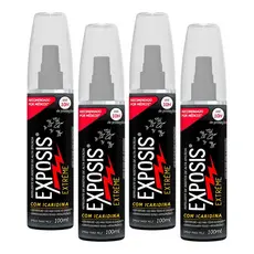 Kit 4 Repelente Exposis Extreme Spray Sem Perfume 100ml	