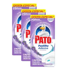 Kit 3 Detergentes Sanitário Pastilha Adesiva Pato Lavanda 3un 20% de Desconto