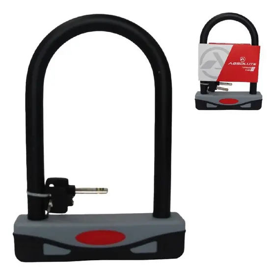 Cadeado U-lock Trava Absolute Urban Reforçado Bike Moto Cor Preto
