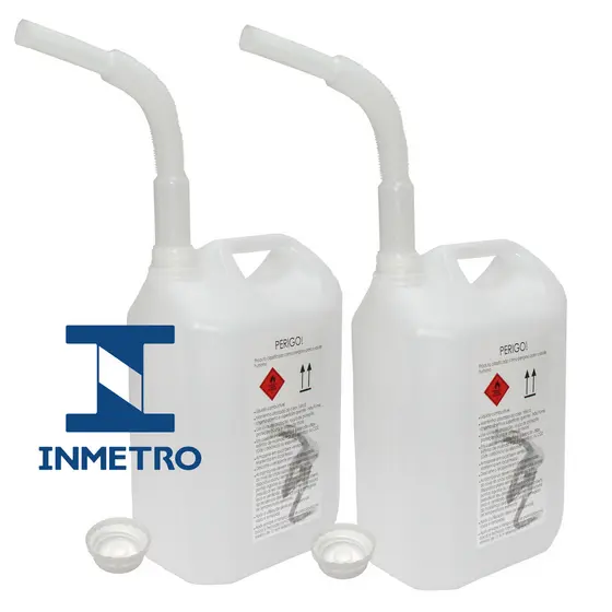 Kit 2 Galão Emergência 5 L Gasolina Combustível Inmetro Com Funil