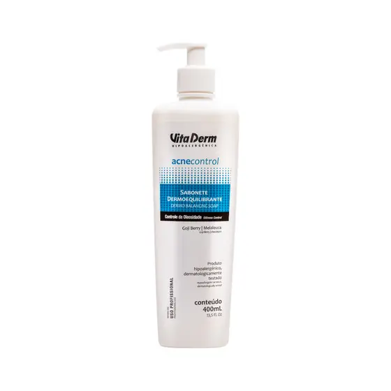 Sabonete Facial Dermoequilibrante Vitaderm Acnecontrol 400ml