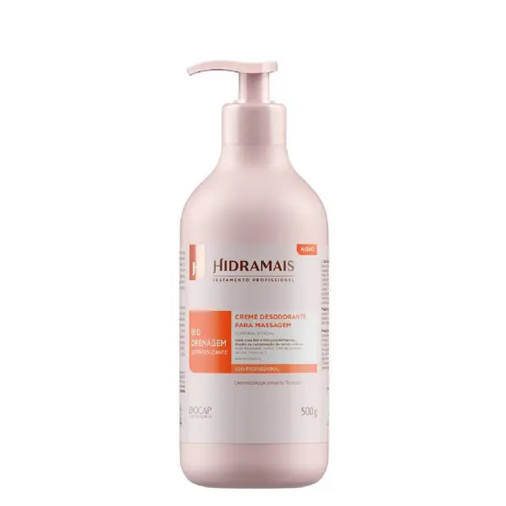 Creme Desodorante Massagem Bio Drenagem Hidramais 500g Ultradeslizante Hidrata Pele Corporal Facial