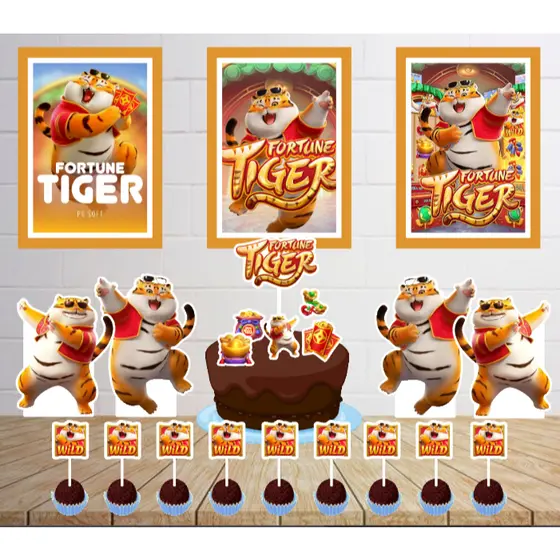 Kit Só um Bolinho -JOGO DO TIGRINHO- Kit Festa em casa  - Aniversário, Mêsversário