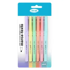 Pincel marca texto 6 cores pastel Oval