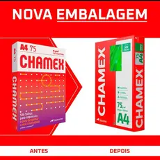 Papel A4 75g 500 Folhas – Nova Embalagem, Mesma Qualidade - Chamex