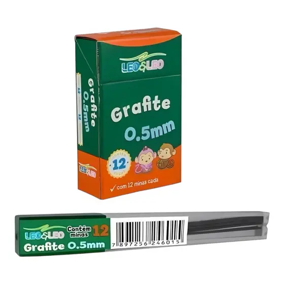Grafite Leo e Leo 0,5 HB Com 12 Minas Cx C/ 12