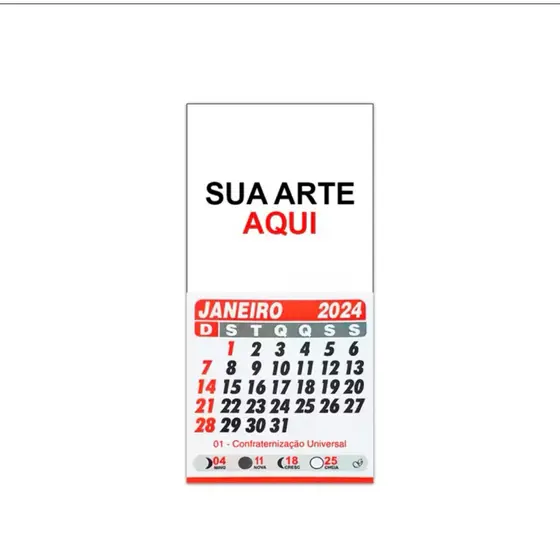 20/30/40/50 unidades de Mini Calendário 2026 Personalizados