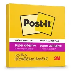 Bloco de Notas Super Adesivas Post-it Refil 76 mm x 76 mm - 90 folhas (Amarelo e Azul céu)